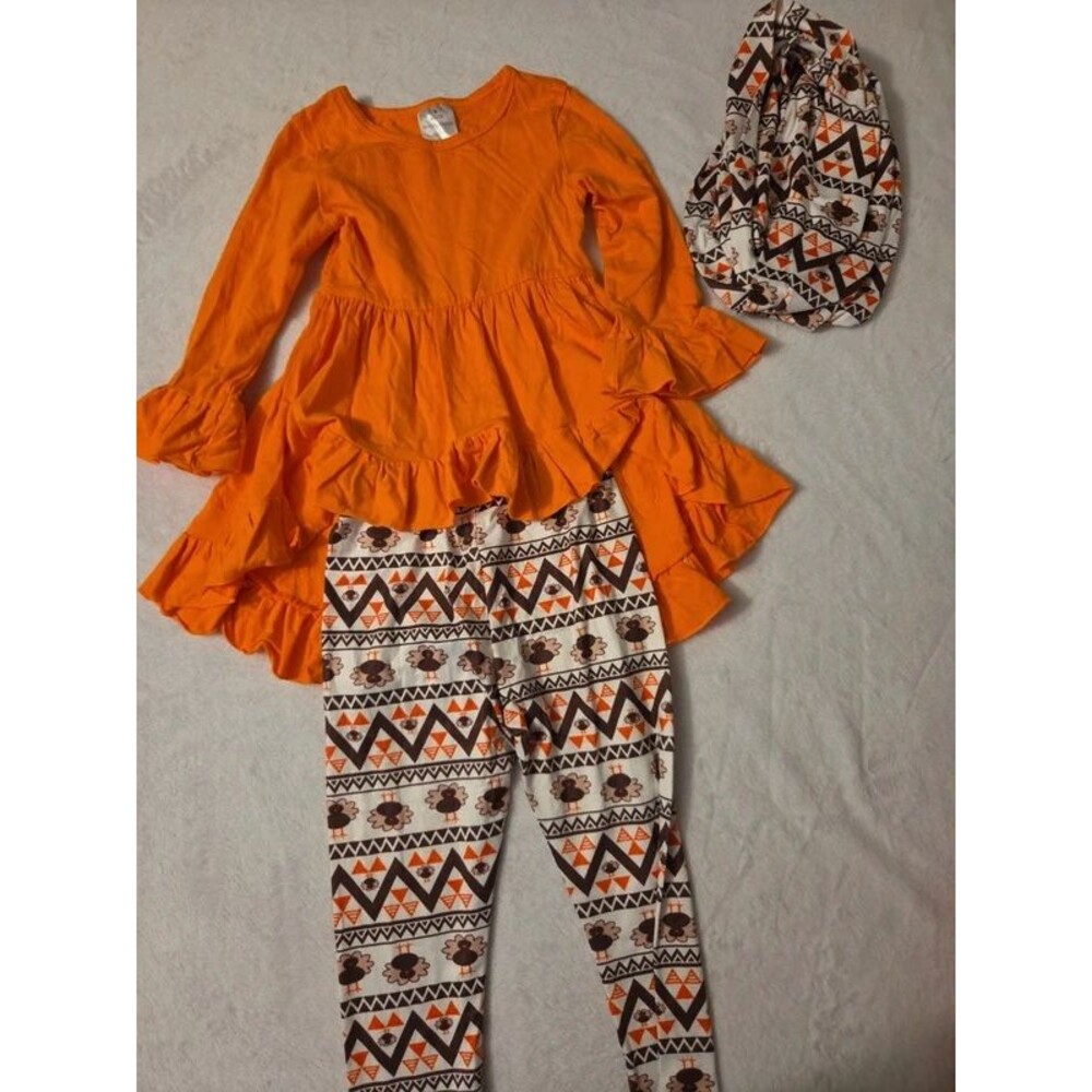 Thanksgiving day outfit - turkey - girl - seasonal